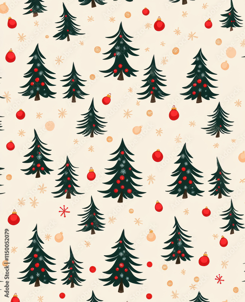 Obraz premium Simple Christmas Pattern Background Design