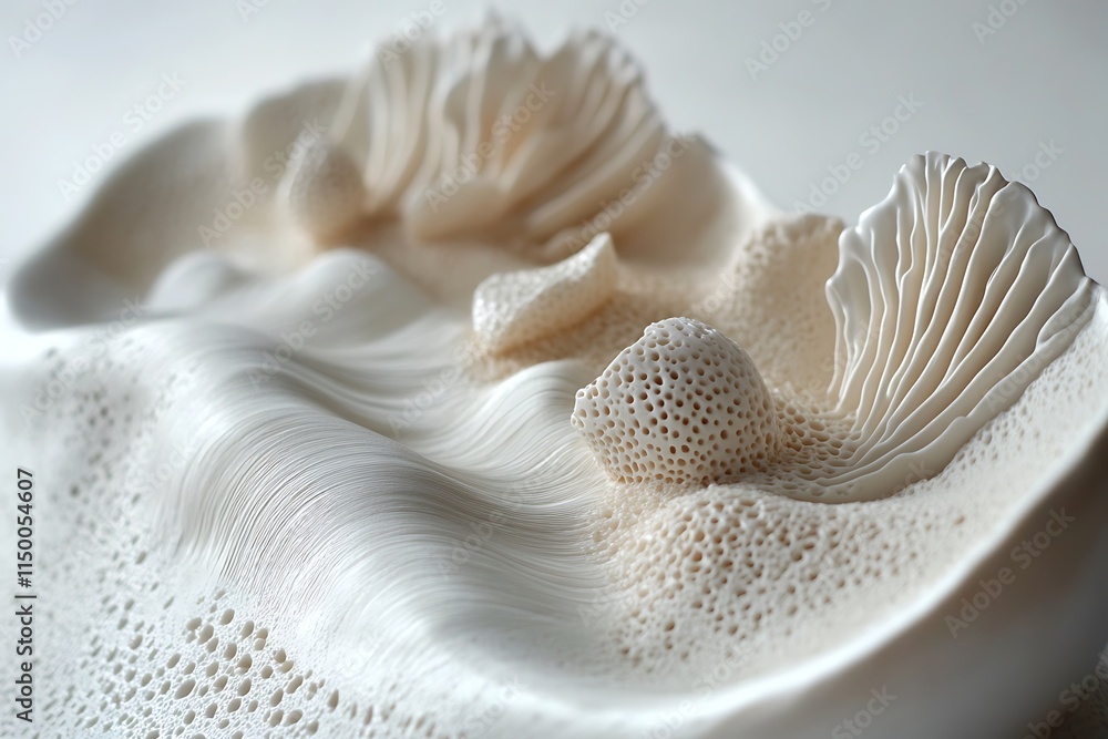 Abstract Ceramic Sculpture Wavelike Forms Abstract Ceramic Sculpture Wavelike Forms