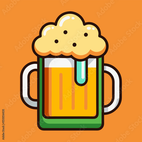 glass of beer with foam