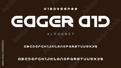 Minimal modern alphabet fonts. Typography minimalist urban digital fashion future creative logo font.
