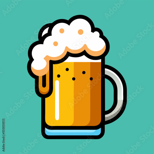 glass of beer with foam