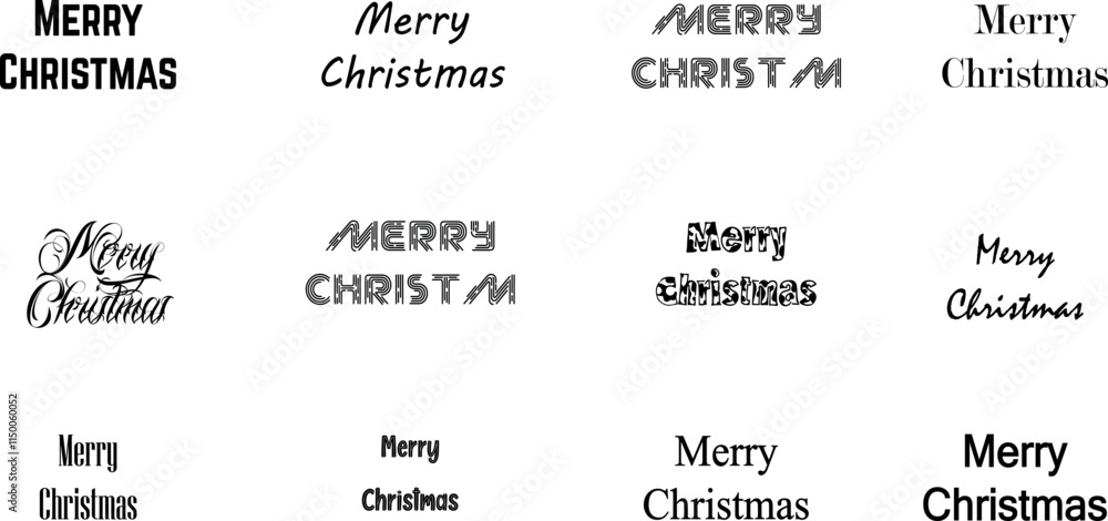 Obraz premium calligraphy, christmas, text, vector, season, drawing, design, holiday, winter, greeting, snow, phrase, doodle, tree, handwriting, ornate, decoration, gift, card, illustration, celebration, black, 