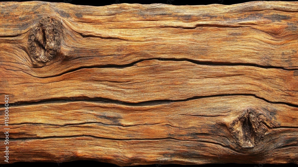 Naklejka premium Weathered Wood Grain Texture Showing Natural Knots