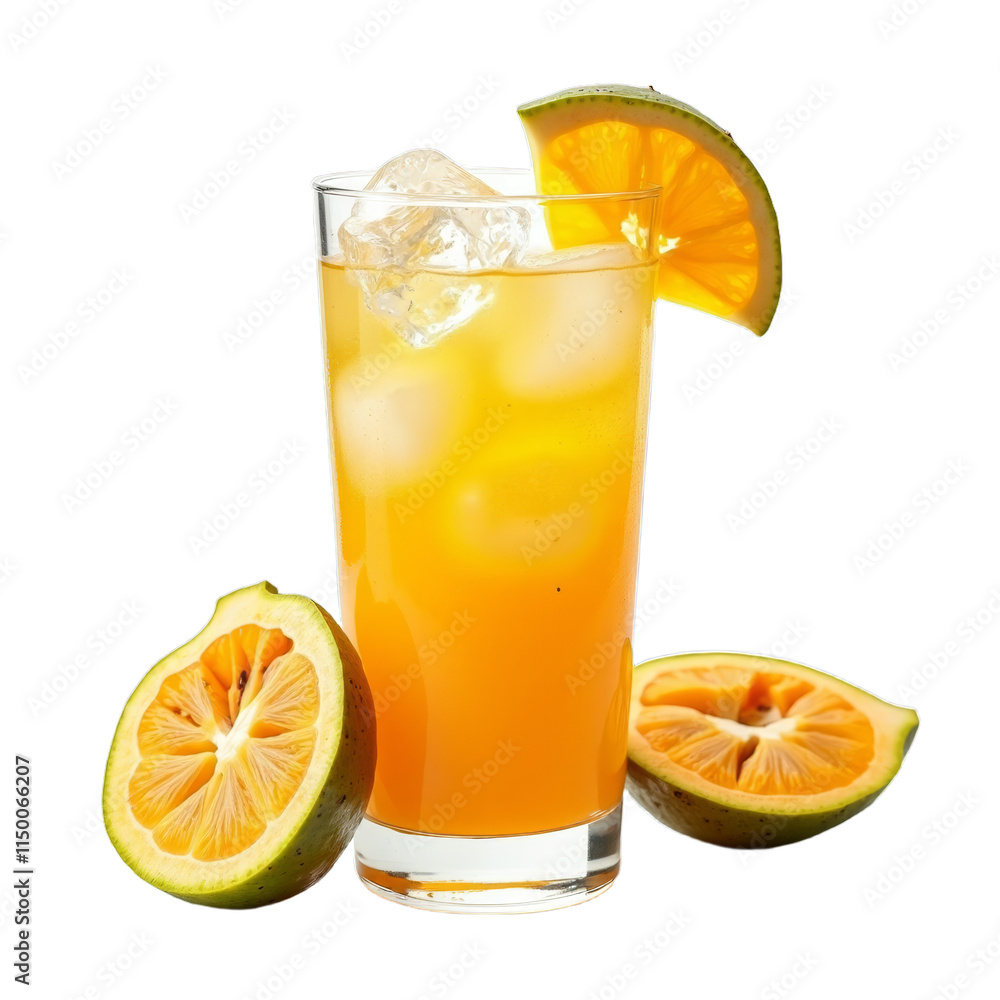 Fototapeta premium Fresh orange cocktail with ice