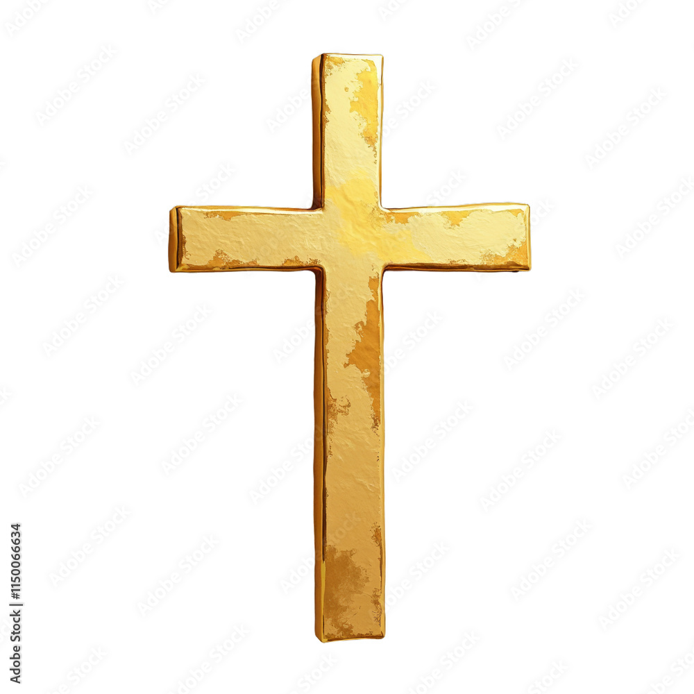Golden Christian Cross on black background Golden Christian Cross on black background