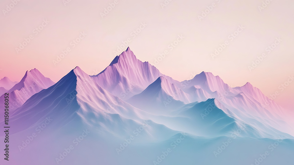 Dreamy Mountain Range: A serene mountain range bathed in ethereal hues of pink and blue, shrouded in a soft mist. The image evokes a sense of tranquility and wonder. Dreamy Mountain Range: A serene mountain range bathed in ethereal hues of pink and blue, shrouded in a soft mist. The image evokes a sense of tranquility and wonder.