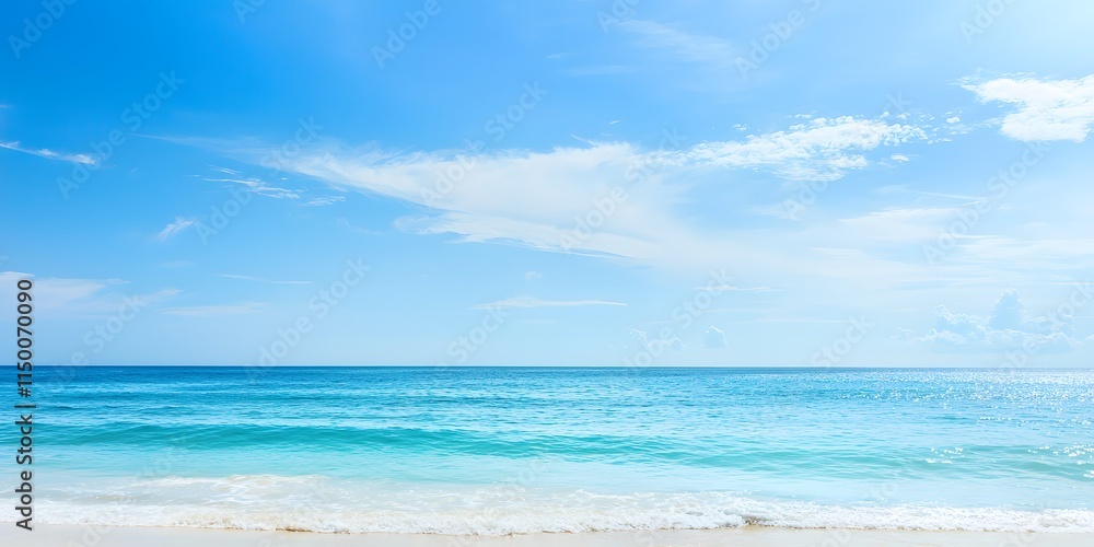 A tranquil seaside scene with fresh, clean air and calm waves gently rolling onto the shore. A tranquil seaside scene with fresh, clean air and calm waves gently rolling onto the shore.