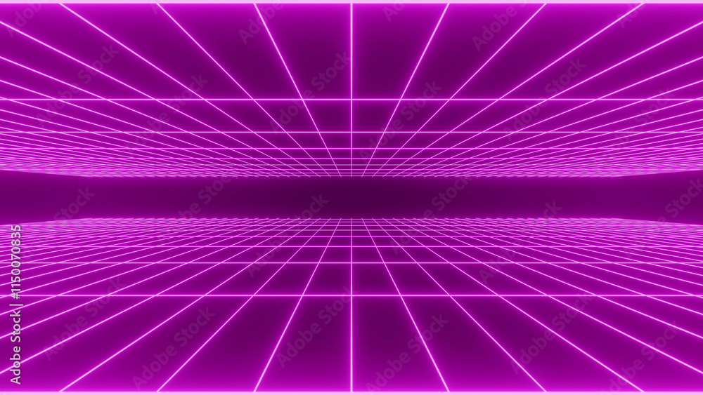 Naklejka premium 80s purple line abstract background