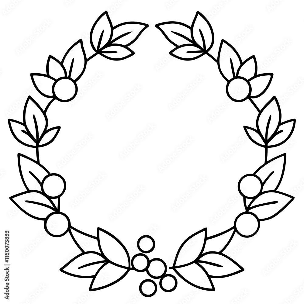 holiday-wreath-with-berries-on-white-background holiday-wreath-with-berries-on-white-background