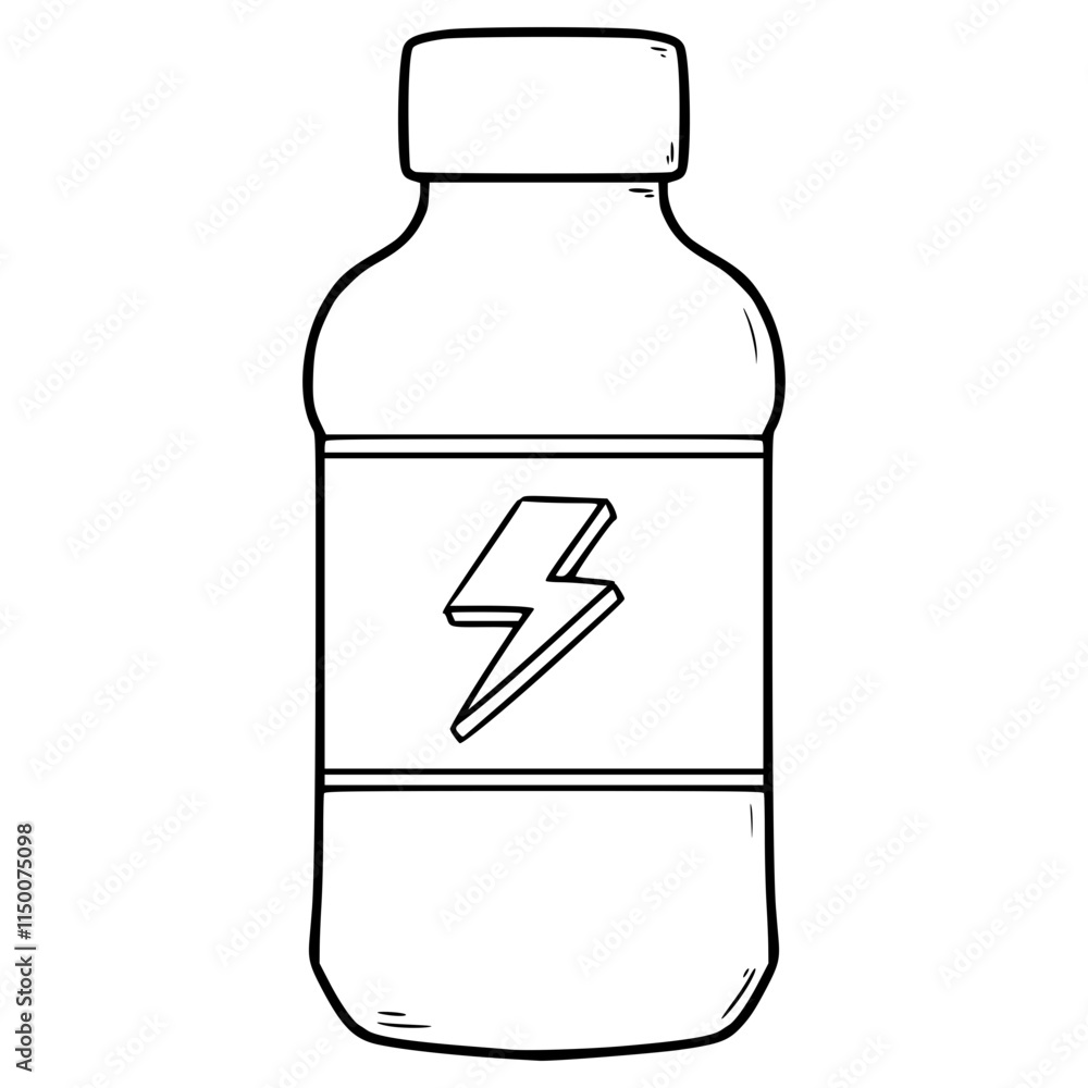 energy drink illustration hand drawn outline vector energy drink illustration hand drawn outline vector