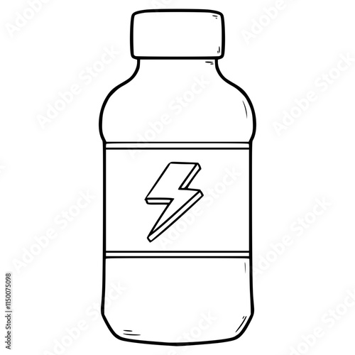 energy drink illustration hand drawn outline vector