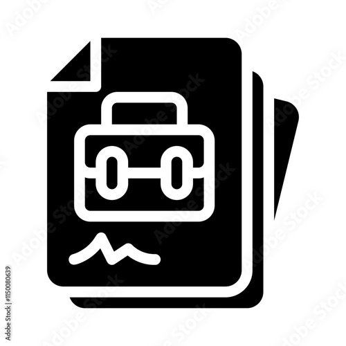 Job Agreement glyph icon