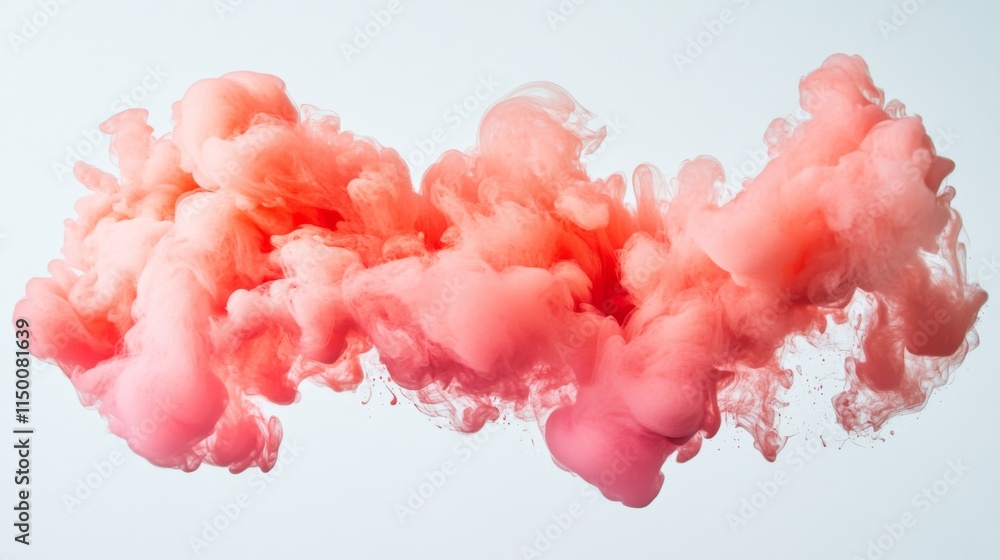 Abstract Coral Ink Cloud Swirling In Water Abstract Coral Ink Cloud Swirling In Water