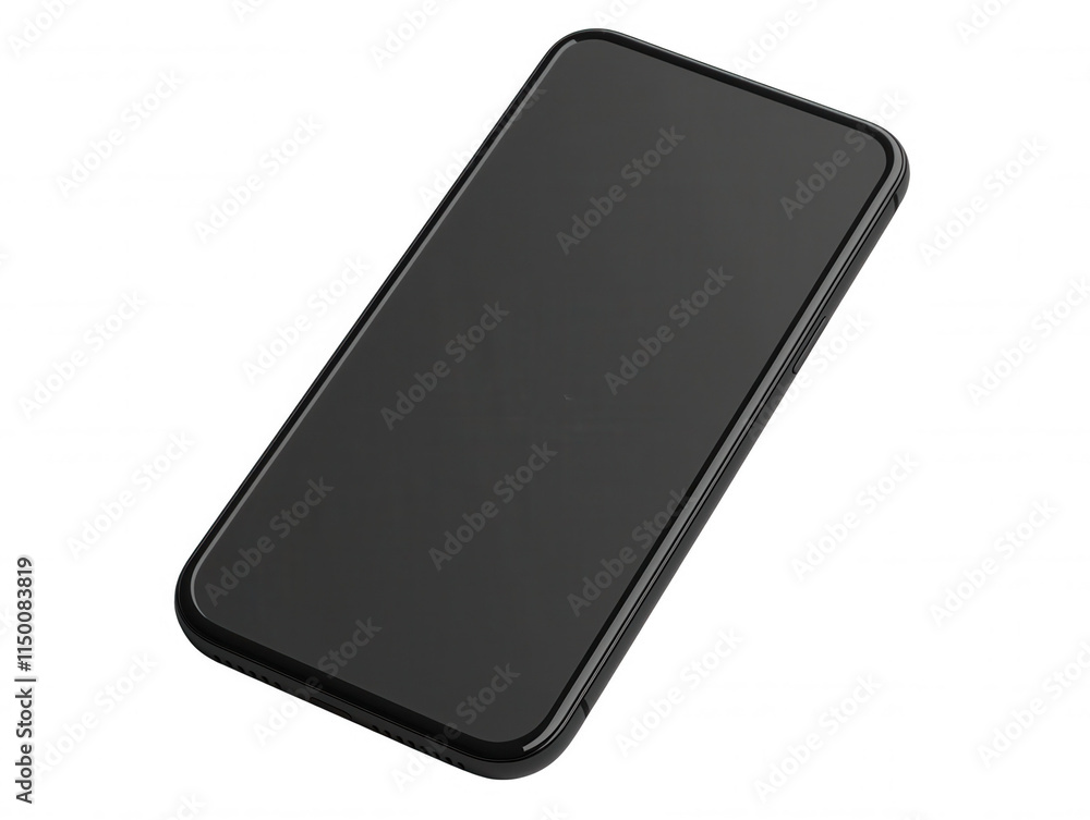 High-Quality Black Smartphone Mockup on Isolated Background for Modern Digital Technology and Mobile Device Presentation High-Quality Black Smartphone Mockup on Isolated Background for Modern Digital Technology and Mobile Device Presentation