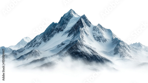 Wallpaper Mural mountains in the snow isolated on white background  Torontodigital.ca