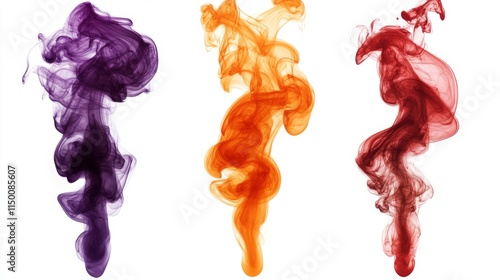 Abstract colorful ink swirls in water artistic design