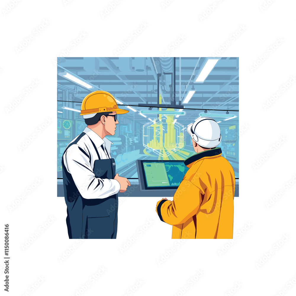 Industry and Technology Concept Vector Illustration Industry and Technology Concept Vector Illustration