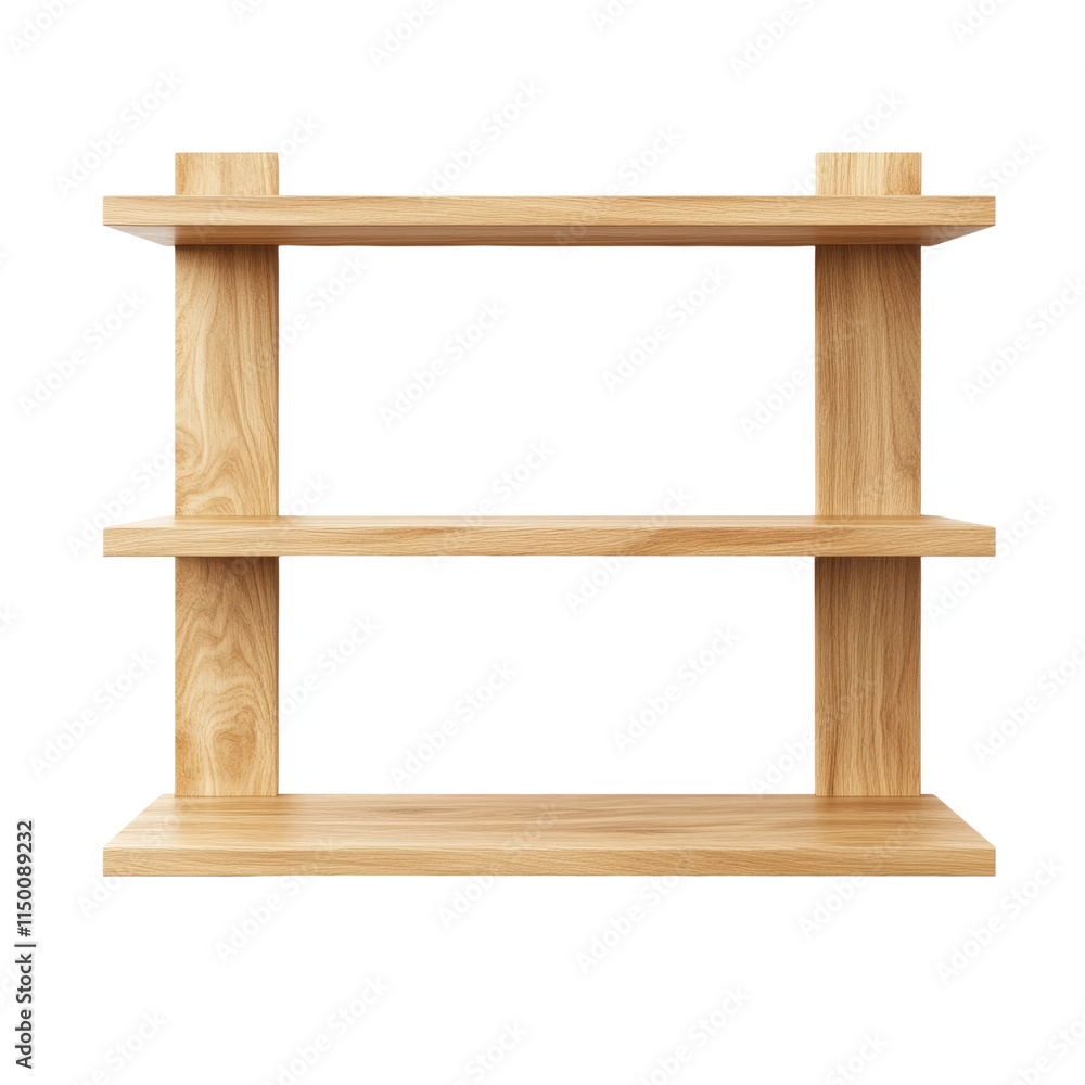 Modern wooden shelf display with transparency background home interior minimalist design natural lighting Modern wooden shelf display with transparency background home interior minimalist design natural lighting