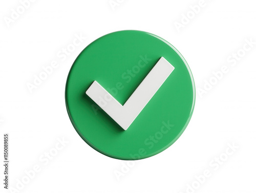Free Download Green checkmark symbol on a round button, representing approval, success, confirmation, or completion, ideal for messages and notifications in digital communication and  - GFXLoad