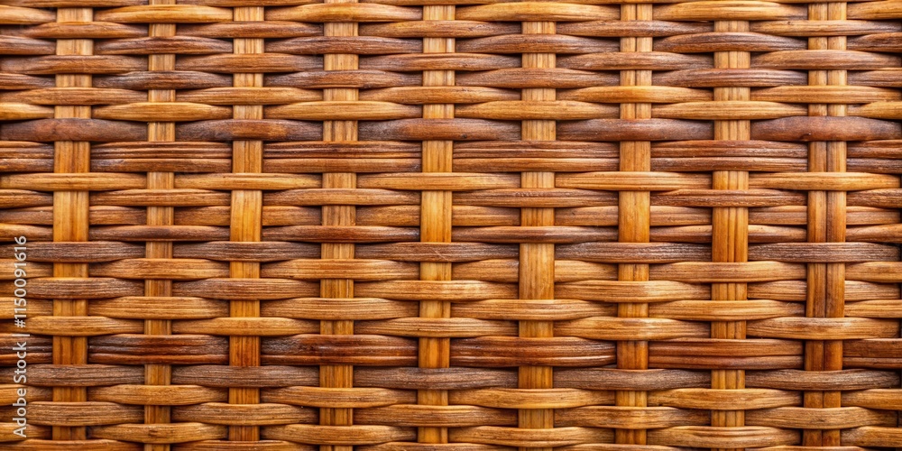Interwoven Wicker Pattern with a Natural Brown Hue, Showing the Detailed Texture and Craftsmanship of the Handwoven Material Interwoven Wicker Pattern with a Natural Brown Hue, Showing the Detailed Texture and Craftsmanship of the Handwoven Material