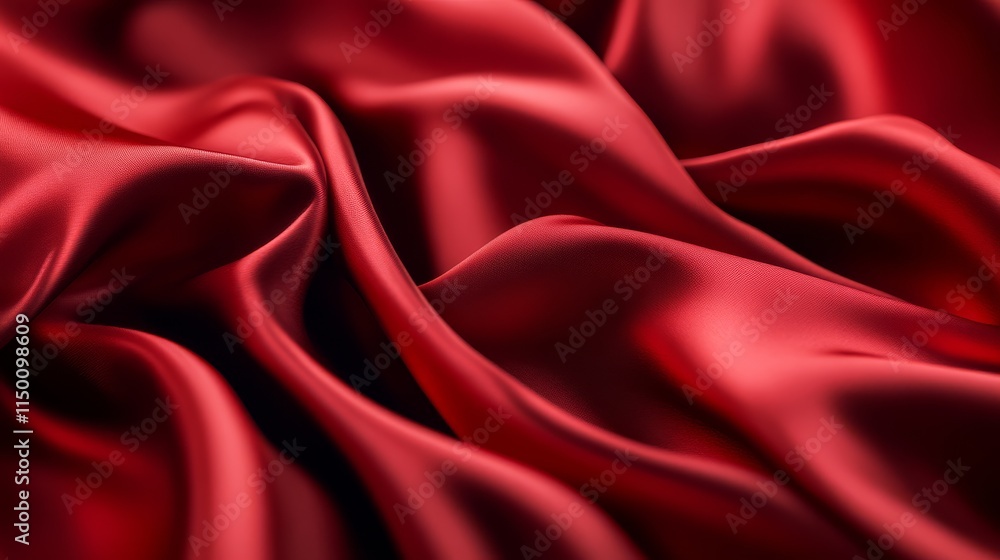 A close-up of luxurious red silk fabric, showcasing its smooth texture and elegant drapes. A close-up of luxurious red silk fabric, showcasing its smooth texture and elegant drapes.