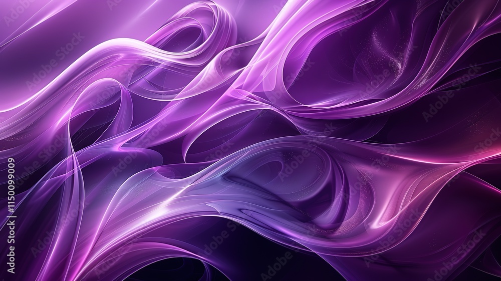 Fototapeta premium purple background with a unique pattern of lines and curve and swirling shapes; beautiful bright