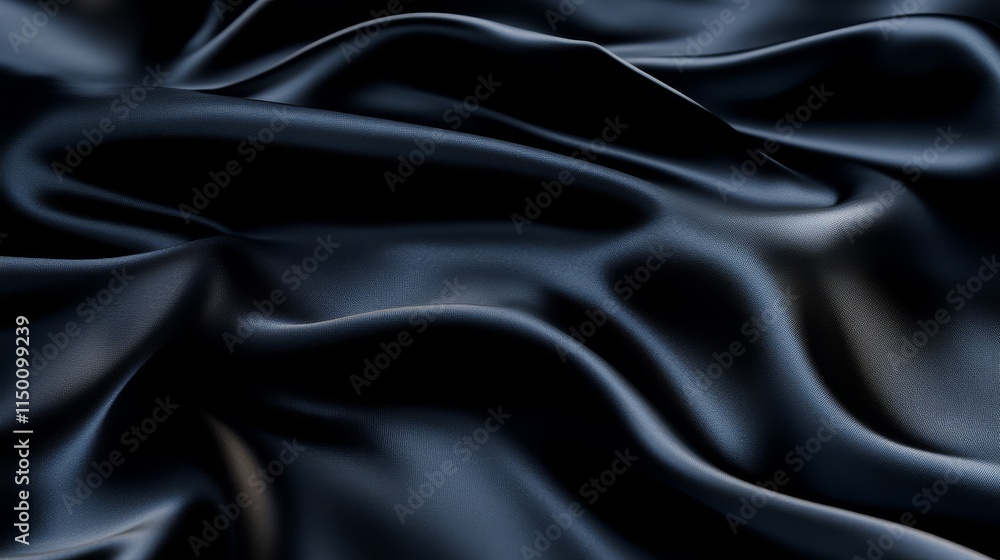 A close-up of luxurious black fabric with soft, flowing folds, showcasing its smooth texture and sheen. A close-up of luxurious black fabric with soft, flowing folds, showcasing its smooth texture and sheen.