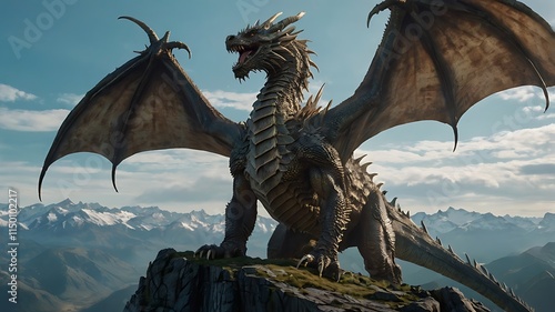 dragon statue in the sky
