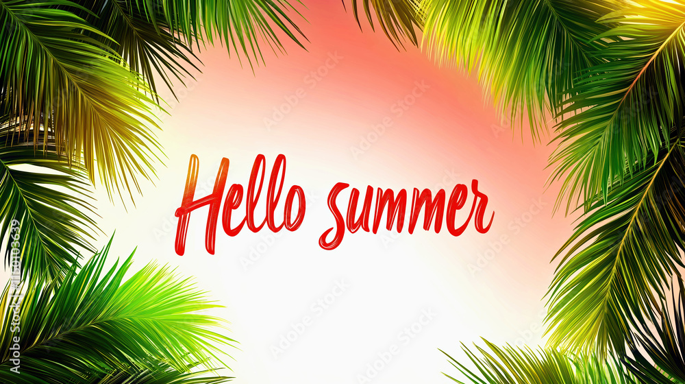 Fototapeta premium Hello Summer Background.