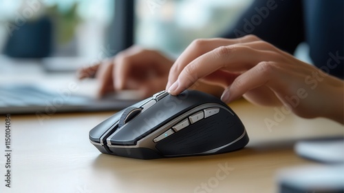 customizable professional mouse with programmable buttons, perfect for graphic designers and gamers alike.