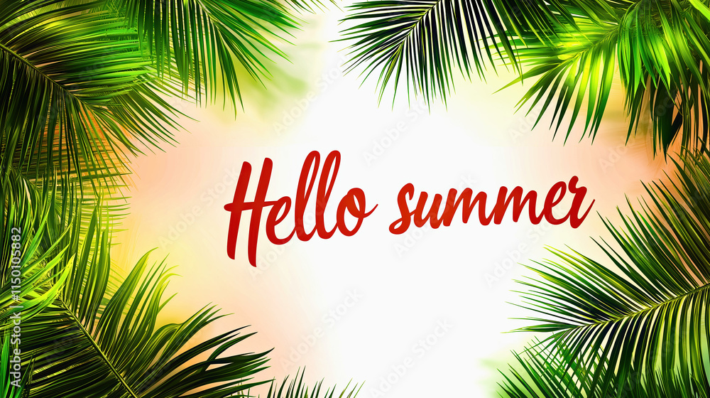 Obraz premium Hello Summer Background.