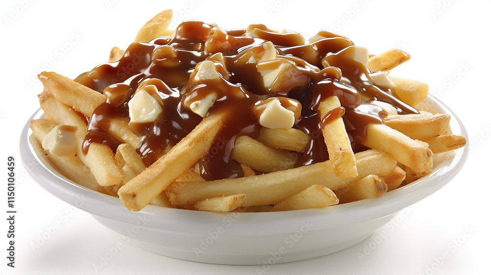 Celebrated Poutine Dish Isolated on white background.PNG Celebrated Poutine Dish Isolated on white background.PNG