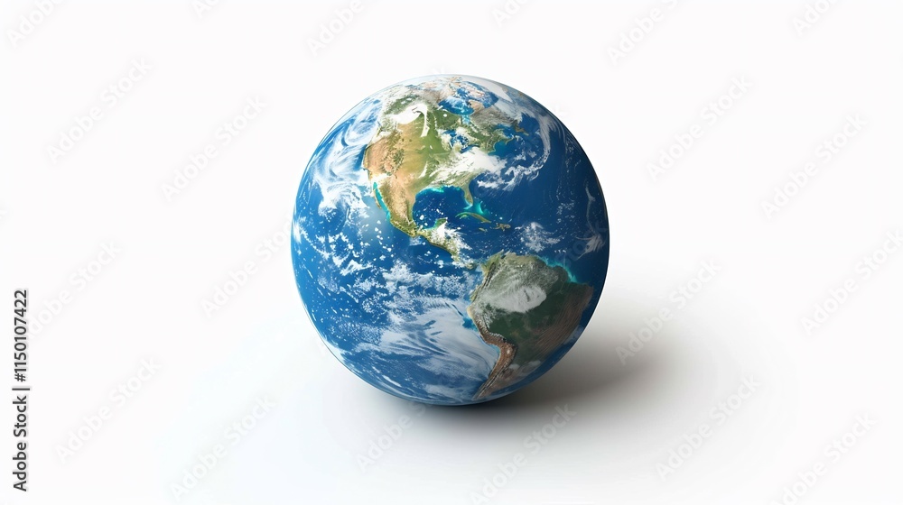 Our Blue Planet: A 3D Render of Earth Our Blue Planet: A 3D Render of Earth