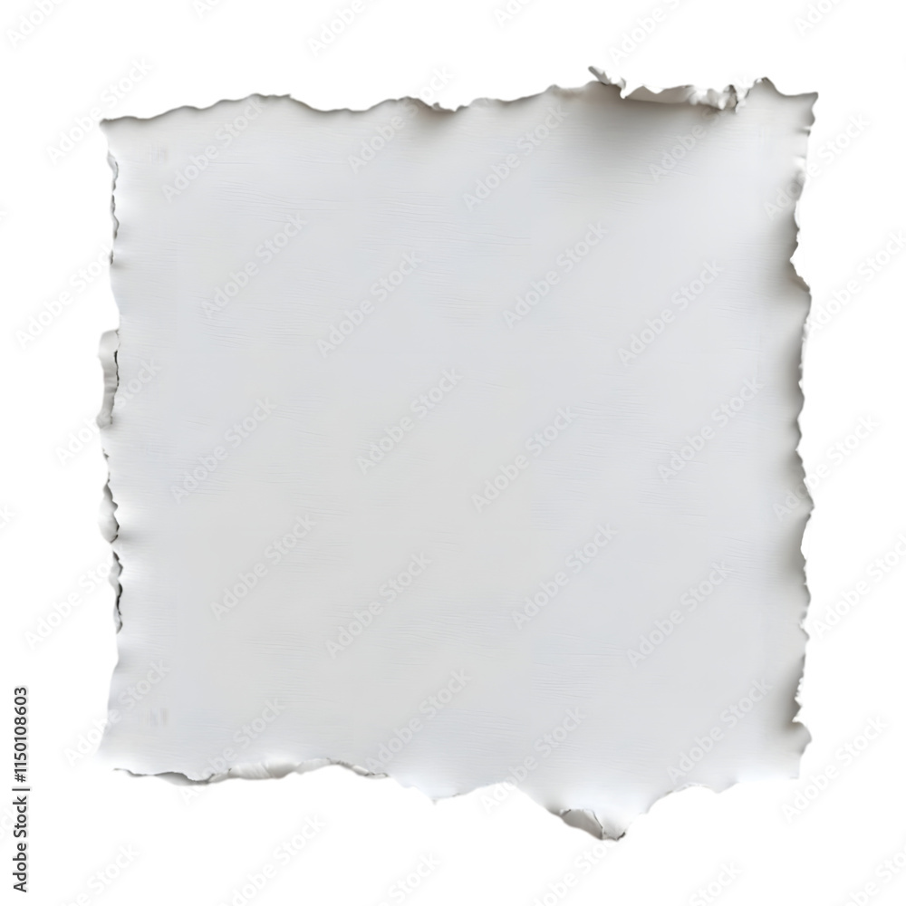 A blank sheet of torn paper with jagged edges, ready for notes or creative writing. A blank sheet of torn paper with jagged edges, ready for notes or creative writing.