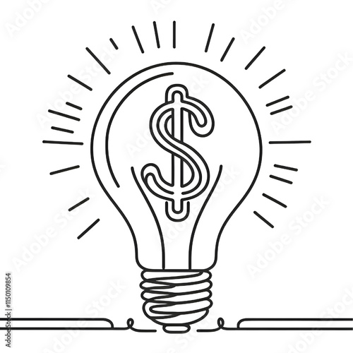 light bulb with dollar sign