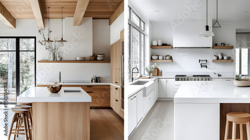 modern kitchen interior with kitchen