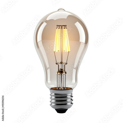 Illuminated glass bulb light fixture photo