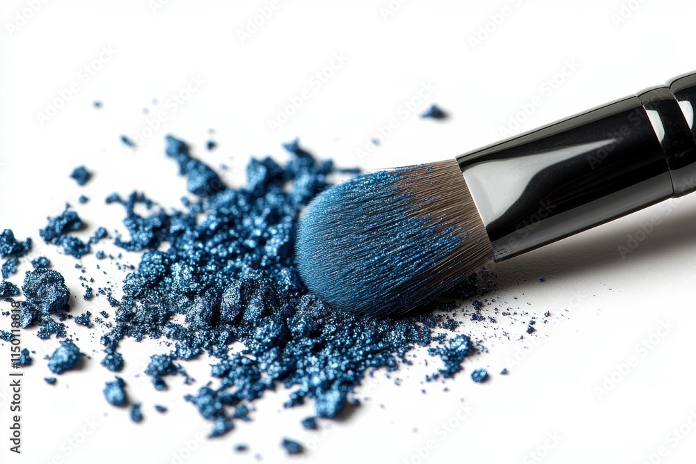 Close-Up of Artist Blending Bright Eyeshadow Close-Up of Artist Blending Bright Eyeshadow