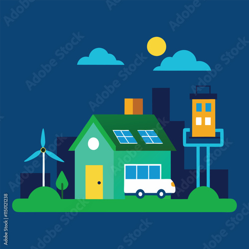 Smart Off-Grid Power: Home Energy Storage with Solar, Wind, and Electric Car Charging