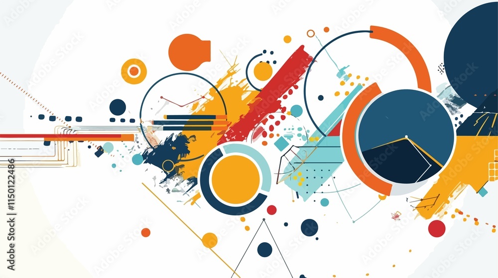 Obraz premium Abstract Business Background Image with Modern Elements for Presentations