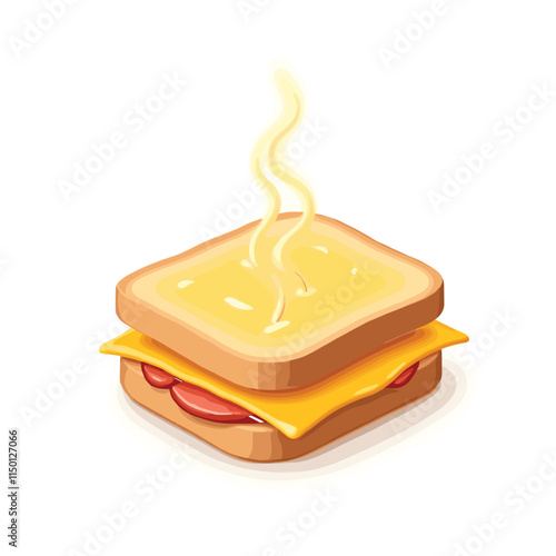 Cheese dices and slices vector illustration