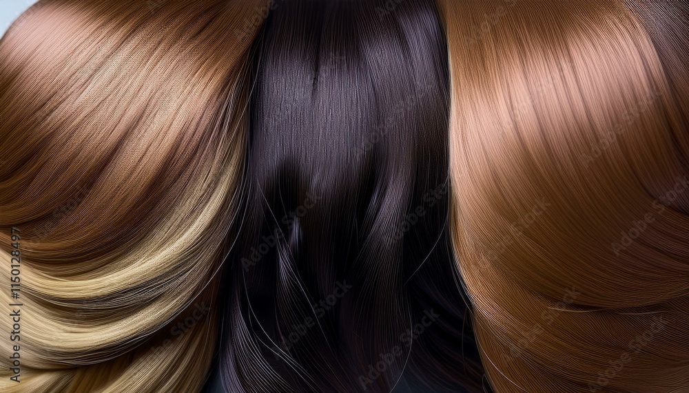 Naklejka premium Generated image A beautiful representation of the balayage technique, highlighting natural gradients in hair
