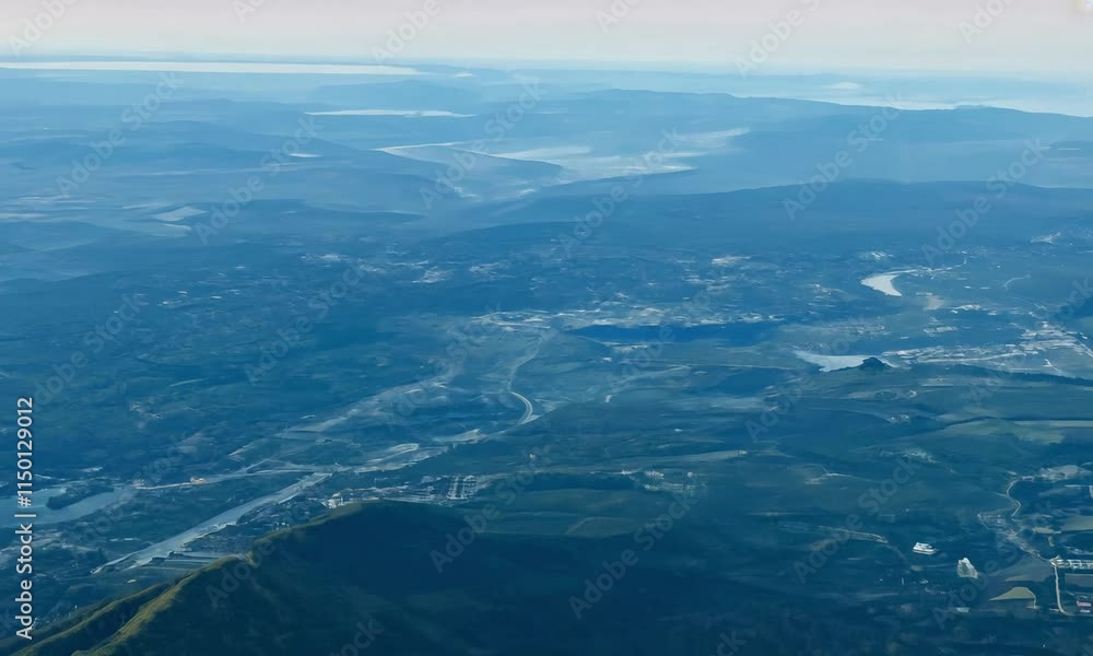Aerial View of Serene Landscape: Scenic Beauty from Above, Perfect for Wall Art or Home Decor Aerial View of Serene Landscape: Scenic Beauty from Above, Perfect for Wall Art or Home Decor