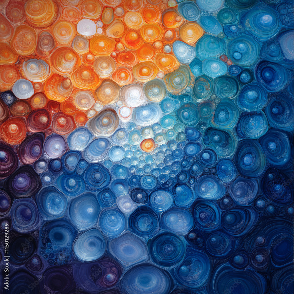 Vibrant abstract pattern with swirling colors and circular shapes Vibrant abstract pattern with swirling colors and circular shapes