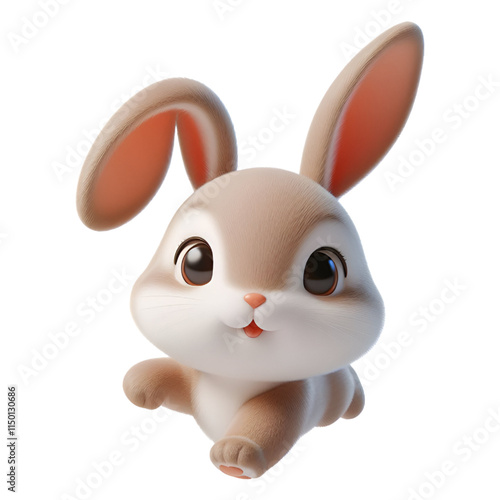 rabbit isolated on white