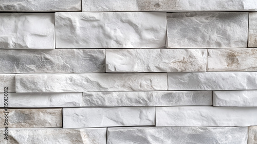 Modern White Stone Veneer Wall Texture: Elegant Architectural Detail