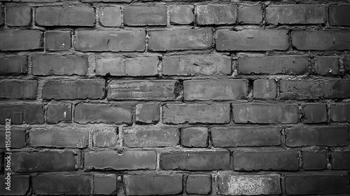 Weathered Brick Wall Texture: Urban Grit and Timeless Architecture in Monochrome