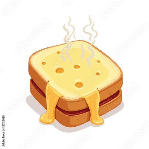 Cheese dices and slices vector illustration