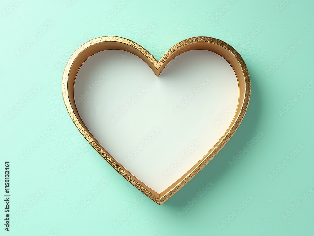 A heart-shaped frame in a light mint background, offering a stylish and modern aesthetic for displaying memories or decorations. A heart-shaped frame in a light mint background, offering a stylish and modern aesthetic for displaying memories or decorations.