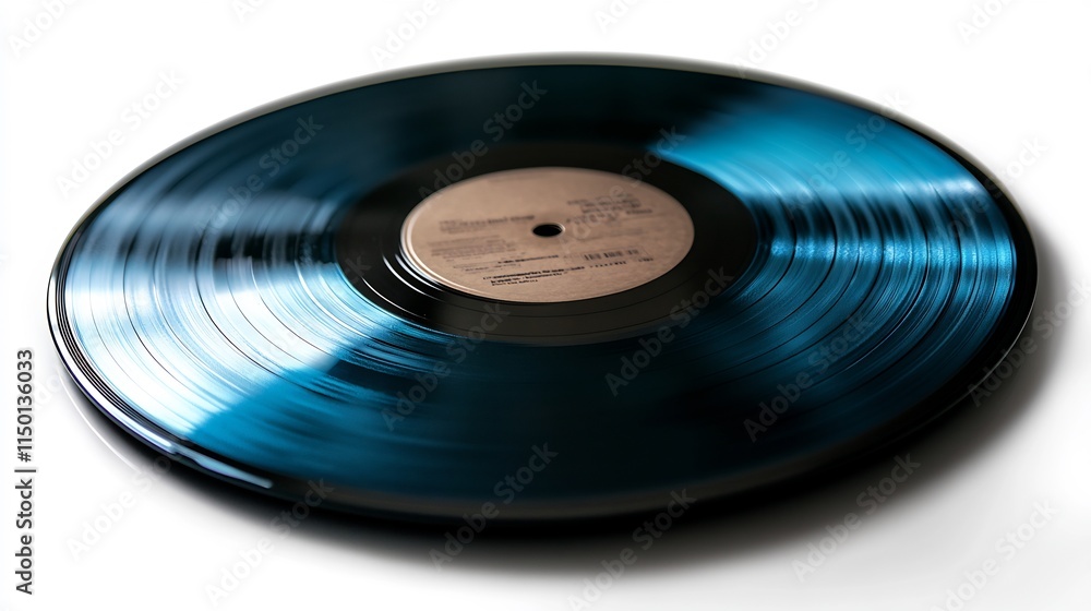 Teal Vinyl Record: A Close-Up of a Classic Music Medium Teal Vinyl Record: A Close-Up of a Classic Music Medium